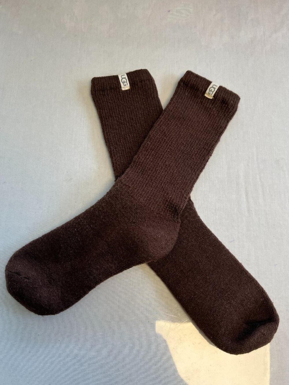 UGG Shealy Cozy Crew Socks Cola Brown One Size
